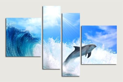 Модульная картина "Игривый дельфин" 17367 галерея 1