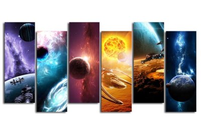 Модульная картина "Космическое пространство" 17150 галерея 1