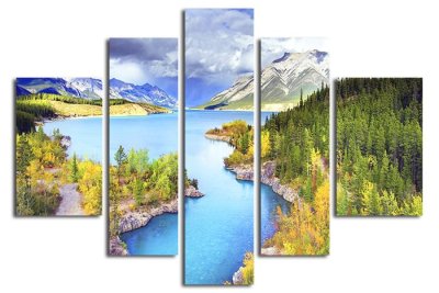 Модульная картина "Горный пейзаж" 17158 галерея 1