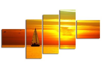Модульная картина "Огненный закат" 17161 галерея 1
