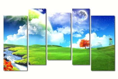 Модульная картина "Волшебные поля" 17165 галерея 1