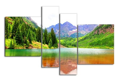 Модульная картина "Необычное озеро" 17203 галерея 1