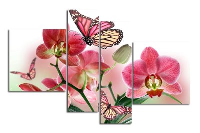 Модульная картина "Нежно-коралловые тона" 17222 галерея 1