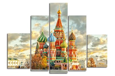 Модульная картина "Храм Василия Блаженного" 17223 галерея 1
