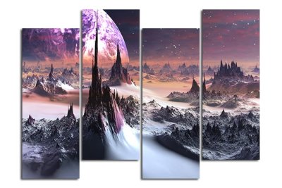 Модульная картина "Сказочная местность" 17226 галерея 1