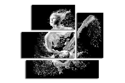 Модульная картина "Гитарист из брызг" 17309 галерея 1