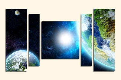 Модульная картина "Планеты" 17319 галерея 1