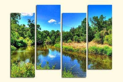 Модульная картина "Речная заводь" 17321 галерея 1