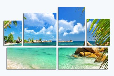 Модульная картина "Тропический пляж" 17329 галерея 1