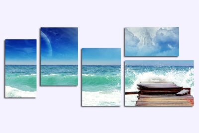 Модульная картина "Морские волны" 17331 галерея 1