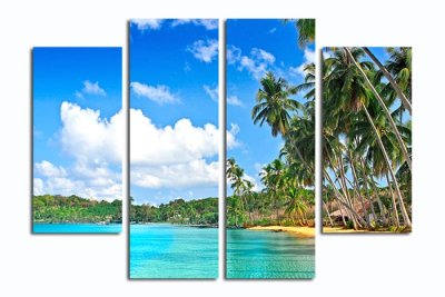 Модульная картина "Пальмовый берег" 17338 галерея 1