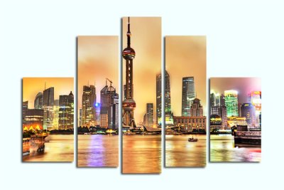 Модульная картина "Цветное сияние" 17354 галерея 1