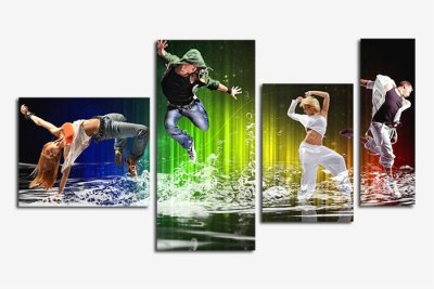 Модульная картина "Уличные танцы" 17365 галерея 1