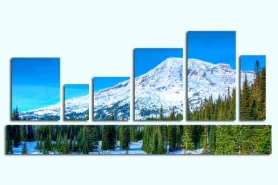 Модульная картина "Снежная гора" 17403 галерея 1