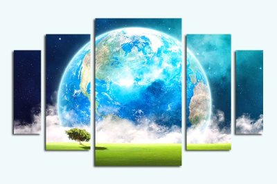 Модульная картина "Огромная планета на небе" 17420 галерея 1