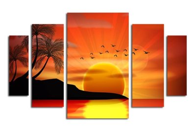 Модульная картина "Заход Солнца" 17427 галерея 1