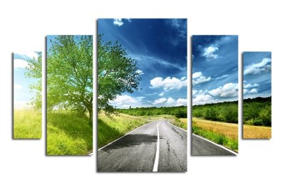 Модульная картина "Летняя дорога" 17435 галерея 1