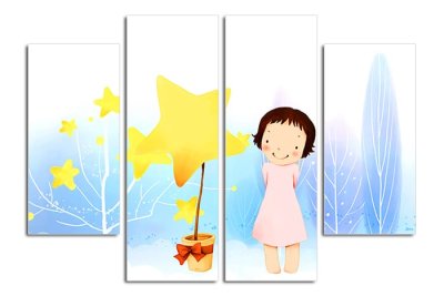 Модульная картина "Необычное деревце" 17438 галерея 1