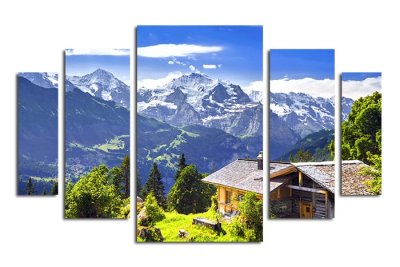 Модульная картина "Скалистые горы" 17442 галерея 1