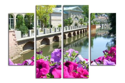 Модульная картина "Цветущая набережная" 17481 галерея 1