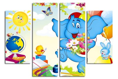 Модульная картина "Сказочный мир знаний" 17591 галерея 1