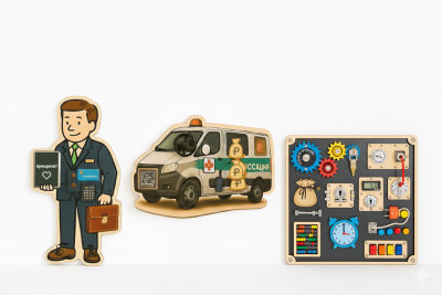 Развивающий комплекс бизибордов «Банковская система» 2026195416 галерея 1