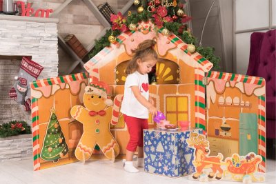 Рождественский олень с санями мини 37614 галерея 4