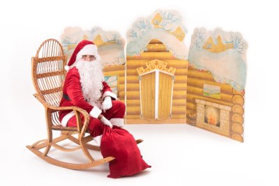 Деревянный дом Санта Клауса (4 времени года) двусторонний 37647 галерея 2