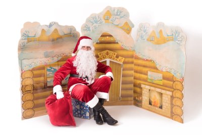 Деревянный дом Санта Клауса (4 времени года) двусторонний 37647 галерея 1