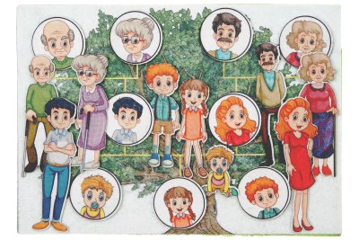 Семья с игровым полем фетр