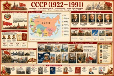 Учебный стенд для школы «СССР 1922–1991 гг» 