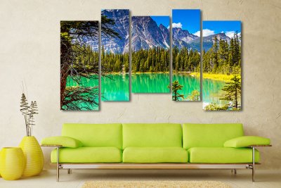 Модульная картина "Озеро в горах"