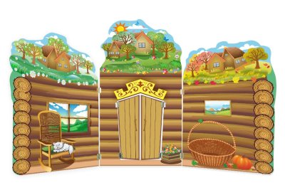 Деревянный дом Санта Клауса (4 времени года) двусторонний 37647 галерея 7