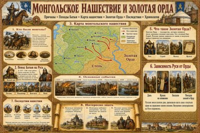 Учебный стенд для школы «Монгольское нашествие и Золотая Орда» НФ1298 галерея 1