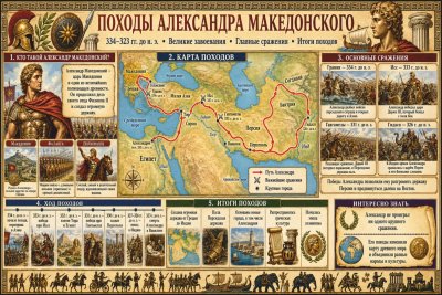 Учебный стенд для школы «Походы Александра Македонского» НФ1299 галерея 1