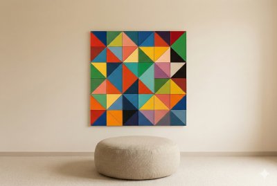 Комплект акустических войлочных стендов "Игра треугольников" КВС-54 галерея 2