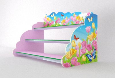 Подставка для детских работ "Бабочки в тюльпанах"