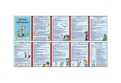 Двухсторонняя папка-передвижка "Детские заболевания"