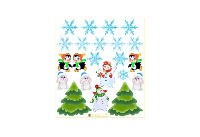 Комплект интерьерных наклеек "Зима"