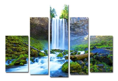 Модульная картина "Горный водопад" 16909 галерея 1