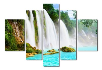 Модульная картина "Тропические водопады" 16911 галерея 1