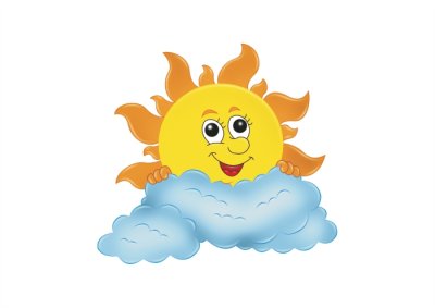 Декорация для стен "Солнышко за тучкой"