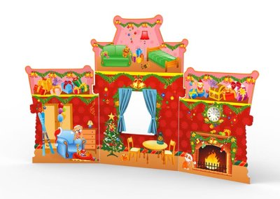 Декорация двусторонняя "Дом Деда Мороза" МДФ 14713 галерея 1