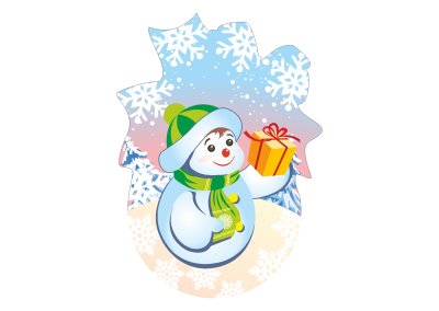 Декорация Снеговик