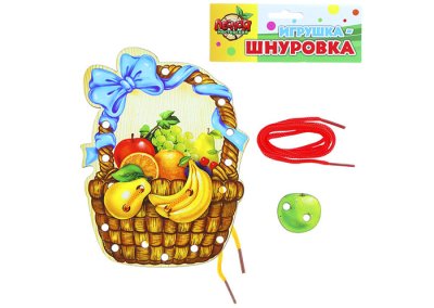 Шнуровка фигурная "Корзина с фруктами" (2 шт.)