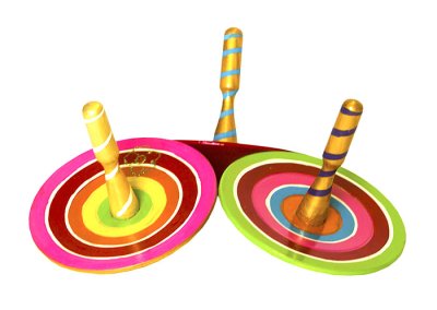 Волчок-юла окрашенный