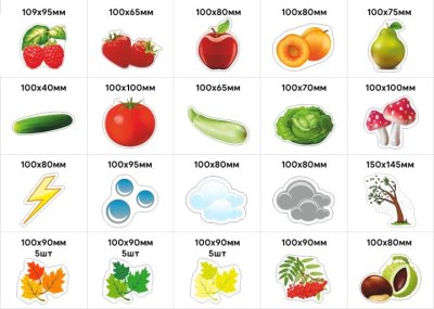 Большой комплект деревянных магнитов "Природа" 36896е2 галерея 1