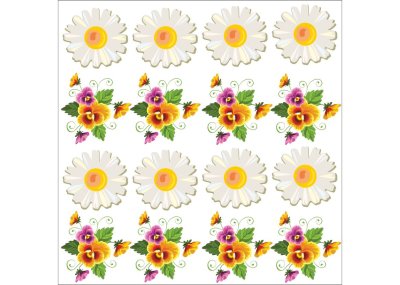 Наклейки декоративные "Цветы"