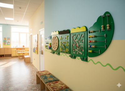 Настенный развивающий модуль «Крокодил» (5 секций) 202648136 галерея 1