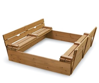 Песочница деревянная с лавочками 3 11418 галерея 3